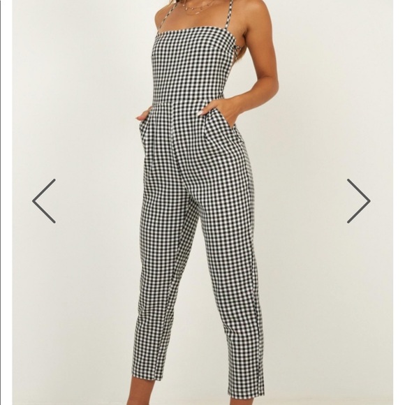 jumpsuit checkered